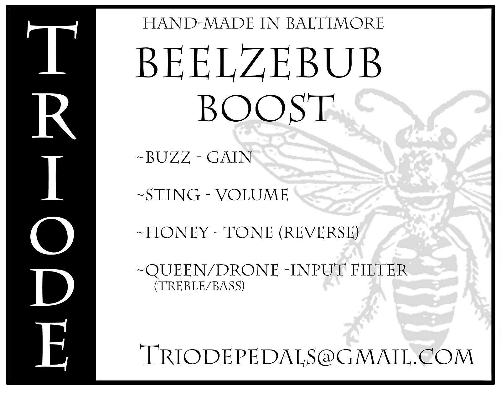 BEELZEBUB BOOST ギターエフェクター Triode Pedals Beelzebub」「Leviathan」！細かいエッチングを施