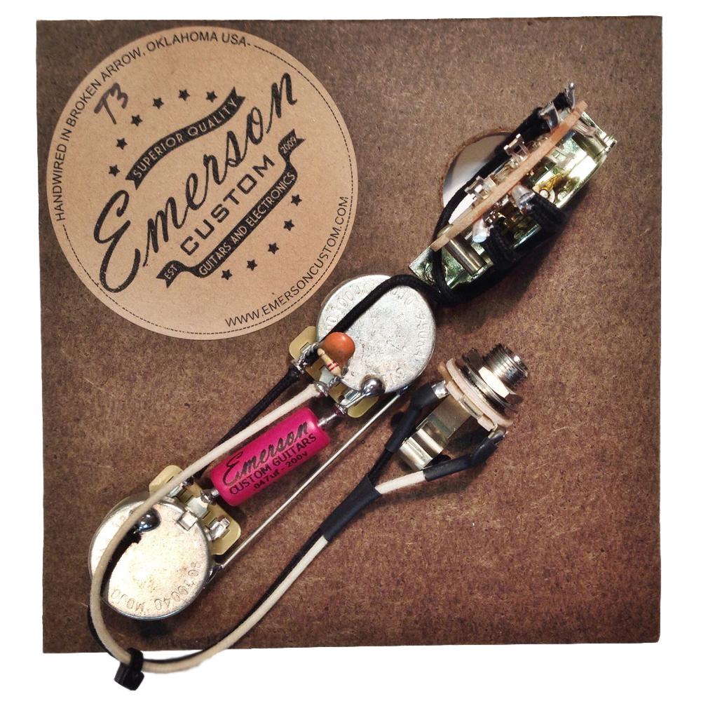 Emerson Custom 3-Way Tele (500K) Prewired Kit (T3 500K ... gibson sg custom wiring 