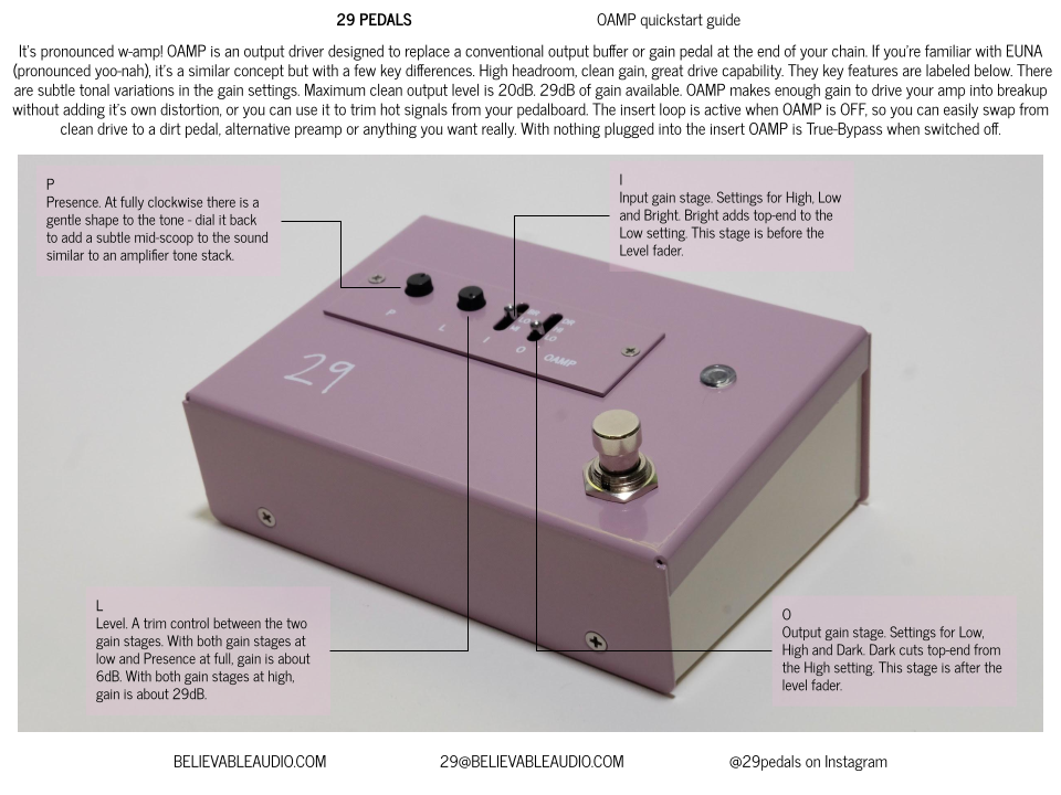 29 Pedals OAMP – Believable Audio