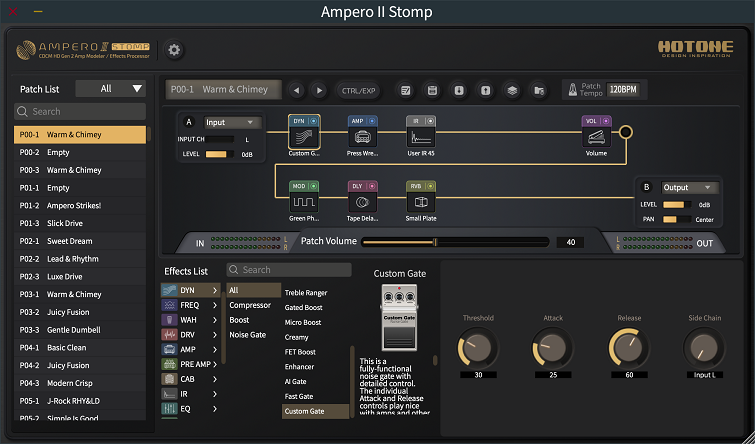 Hotone Ampero II Stomp+BOSS FS-6＋保護フィルム Hotone Ampero II Stomp+BOSS FS-6＋保護フィルム（HOTONEが