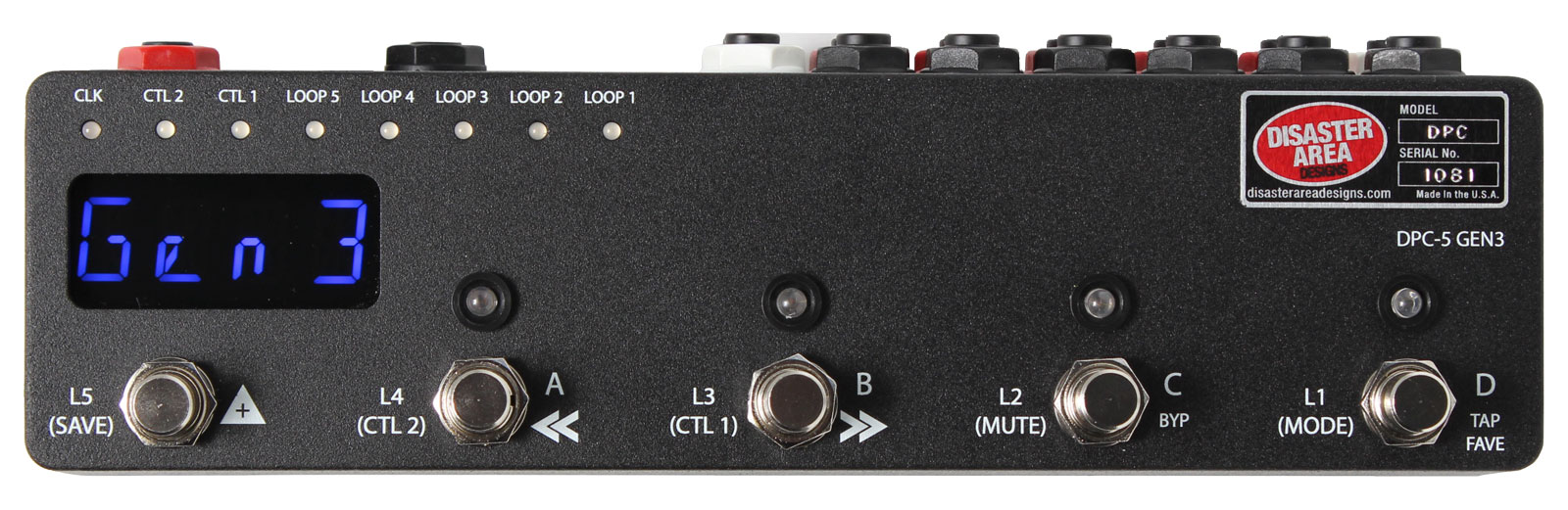 Disaster Area DPC-5 Gen3 MIDI Pedalboard Controller & Loop Switcher