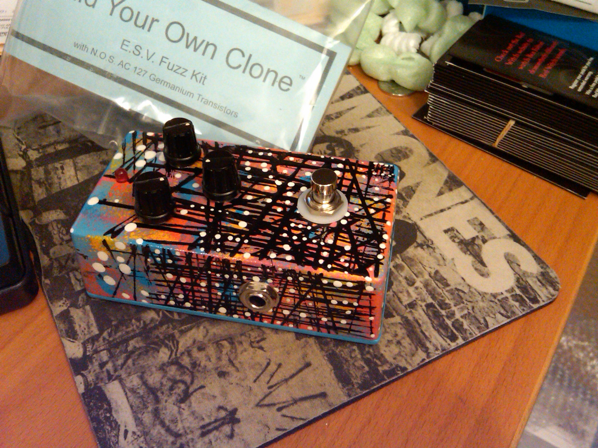 Laura Bennett painted B.Y.O.C. E.S.V. Fuzz Pre-built Pedal 