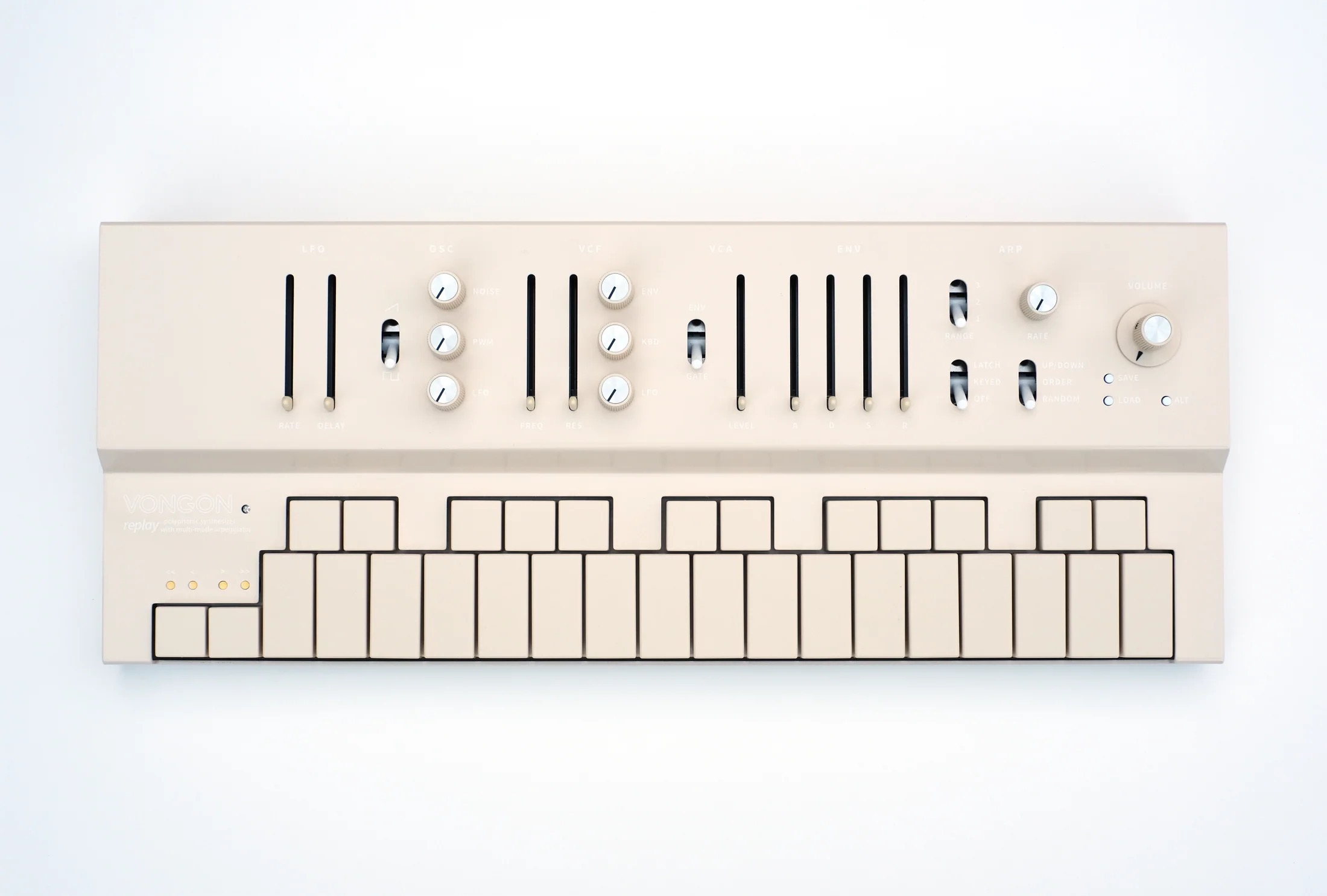 VONGON Replay polyphonic synthesizer with multi-mode arpeggiator