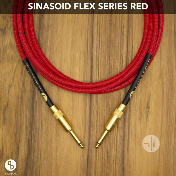 FLEX SERIES RED INSTRUMENT CABLE - 15' / ST/RA