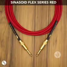 FLEX SERIES RED INSTRUMENT CABLE - 12' / ST/RA